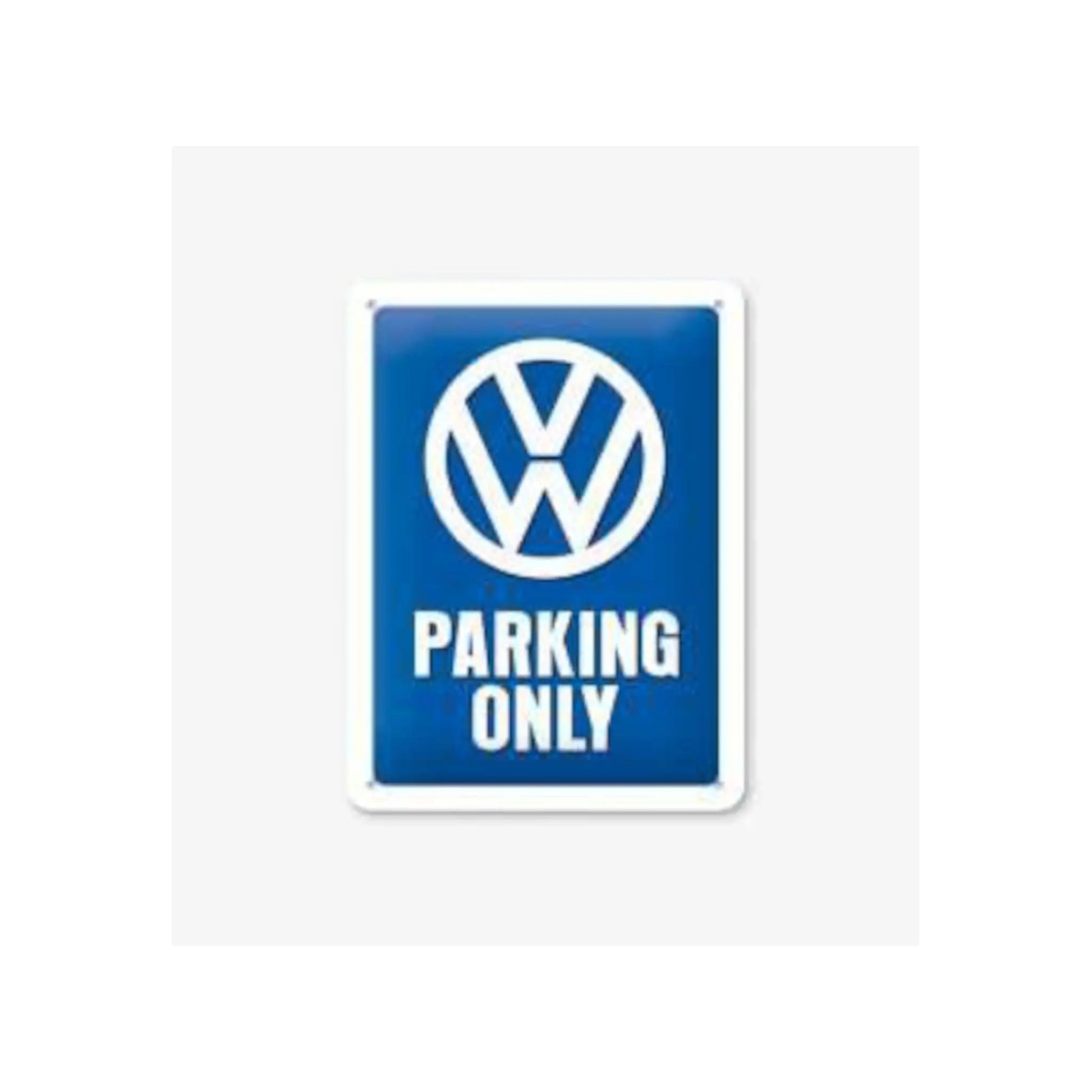 Plaque métal 3D VW Parking Only Tac signs | Motors Miniatures