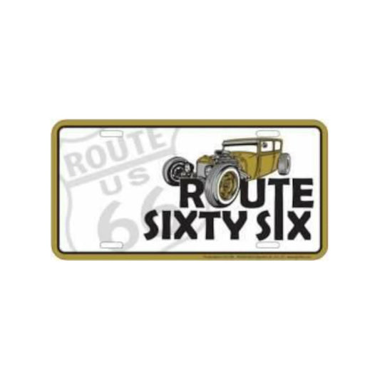 Plaque métal Route 66 Hot Rod Tac signs - funSLR6A