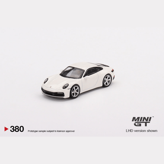 Porsche 911 (992) Carrera S RHD blanc Mini GT 1/64 - MGT00380 - R