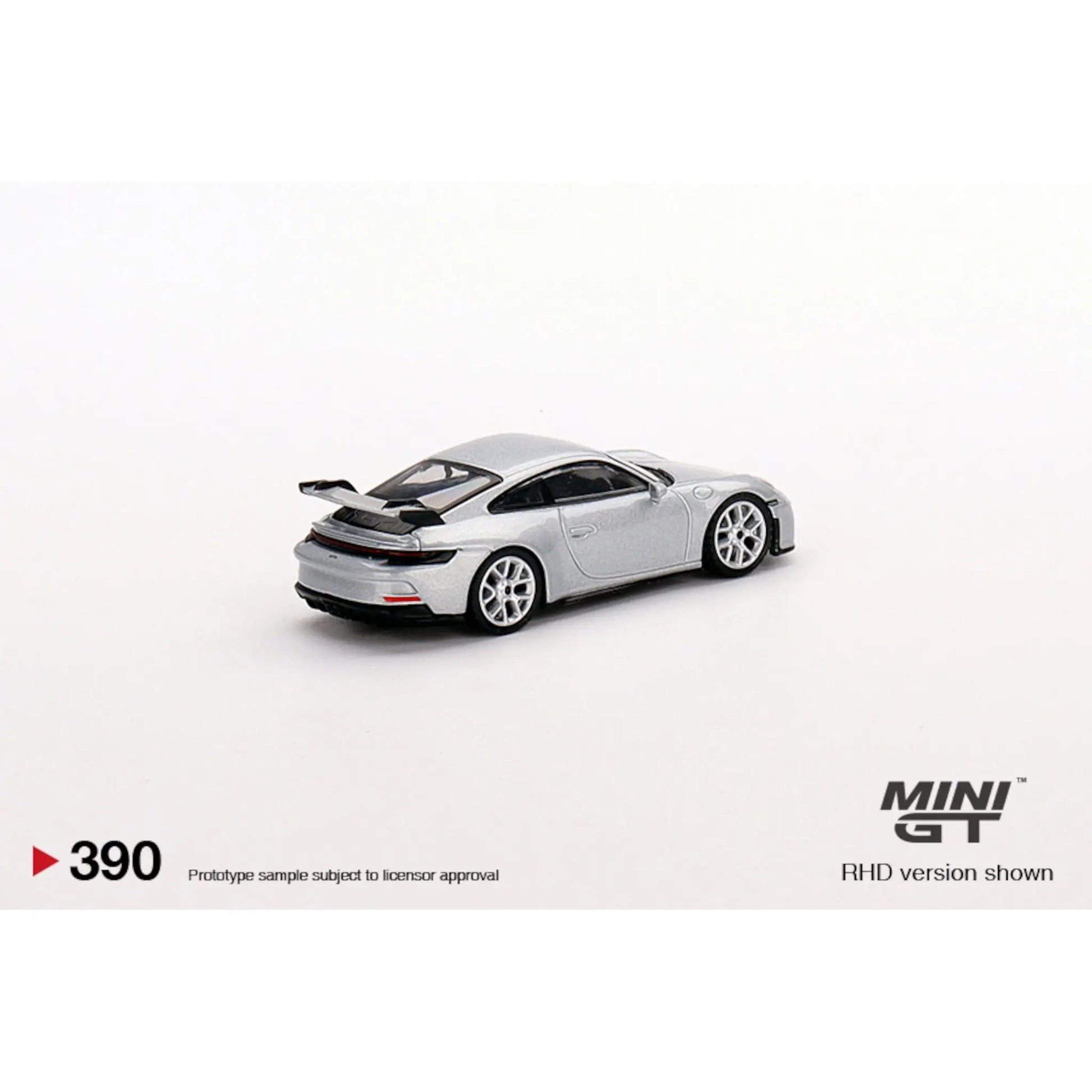 Porsche 911 (992) GT3 GT Argent RHD Mini GT 1/64 - MGT00390rhd