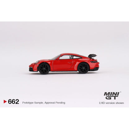 Porsche 911 (992) GT3 Guards Red RHD Mini GT 1/64 - MGT00662-R