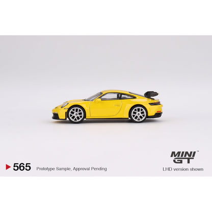 Porsche 911 (992) GT3 LHD Racing Yellow Mini GT 1/64 - MGT00565