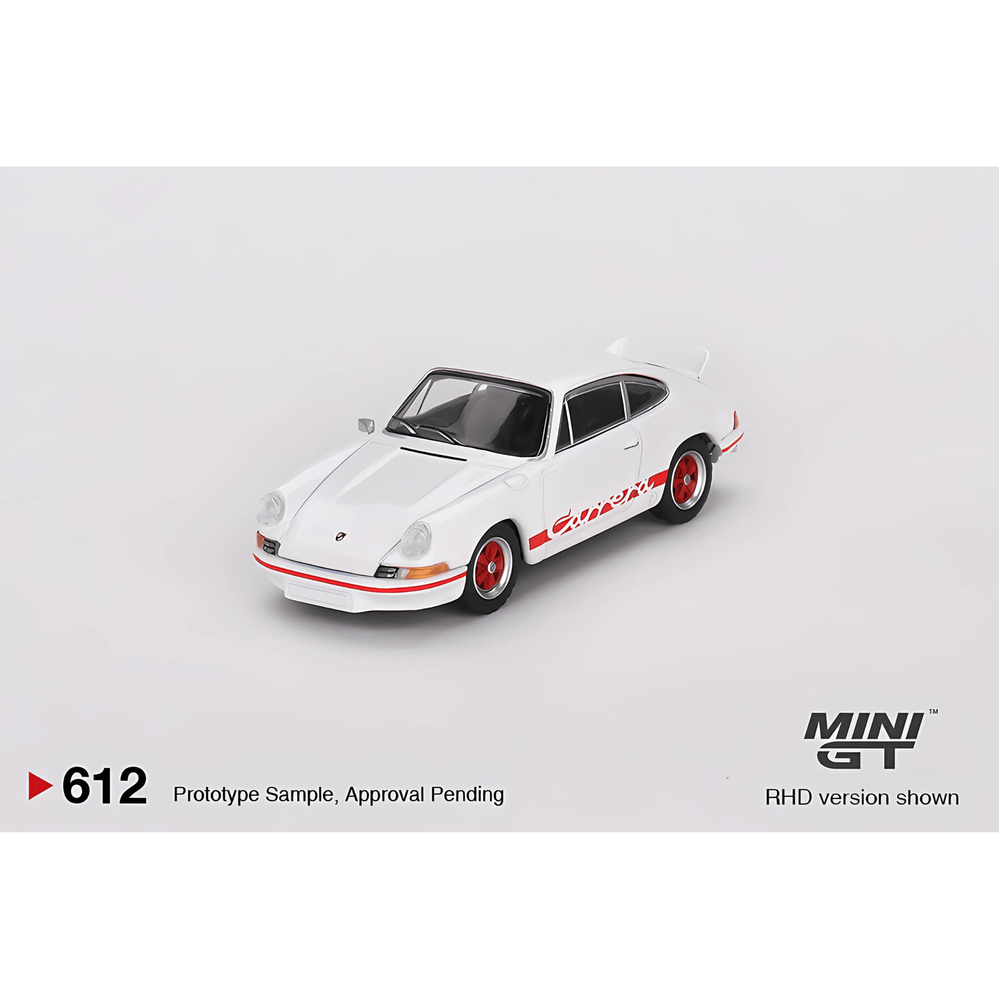 Porsche 911 Carrera RS 2.7 LHD Grand Prix White with Red Livery Mini GT 1/64 - MGT00612 - L