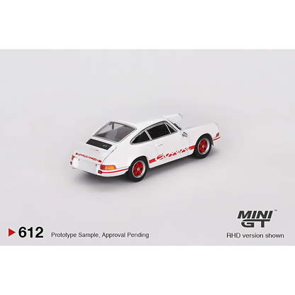 Porsche 911 Carrera RS 2.7 LHD Grand Prix White with Red Livery Mini GT 1/64 - MGT00612 - L