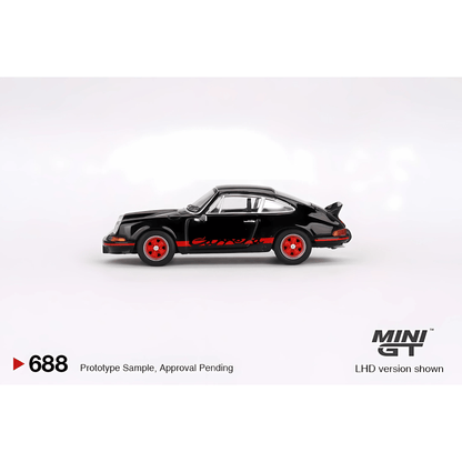 Porsche 911 Carrera RS 2.7 Noir/Rouge LHD Mini GT 1/64 - MGT00688 - L