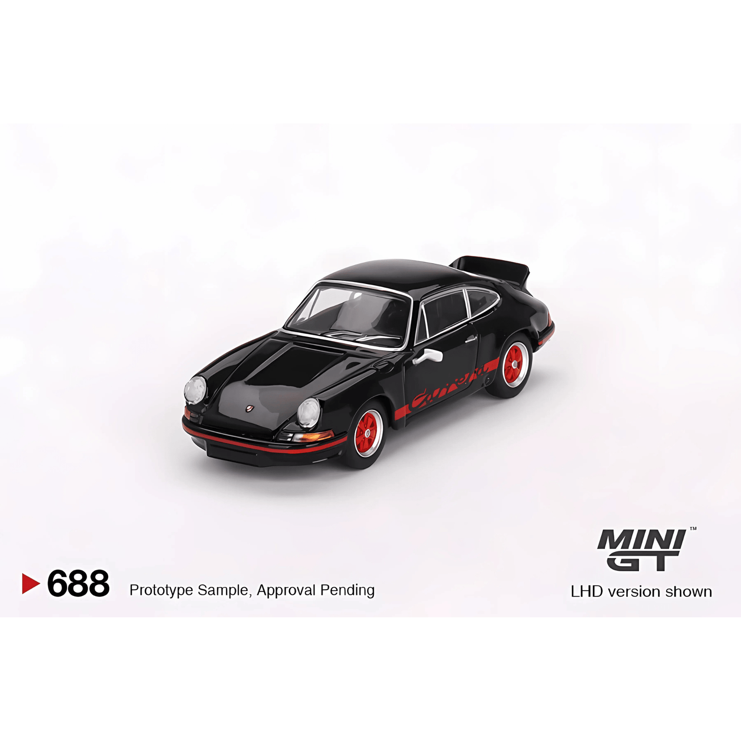 Porsche 911 Carrera RS 2.7 Noir/Rouge LHD Mini GT 1/64 - MGT00688 - L