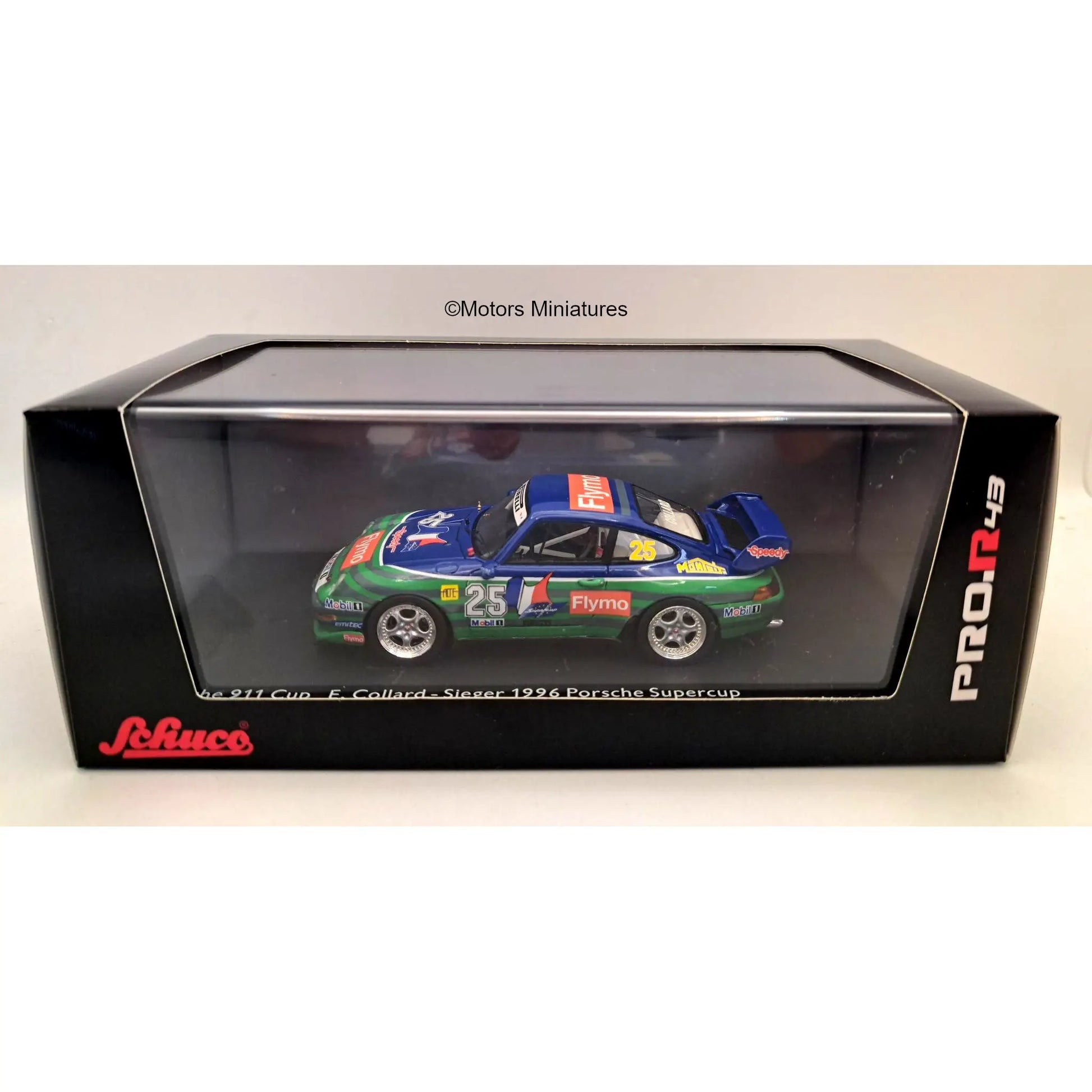 Porsche 911 Cup #25 E. Collard/Sieger 1996 Porsche Supercup Schuco 1/43 | Motors Miniatures