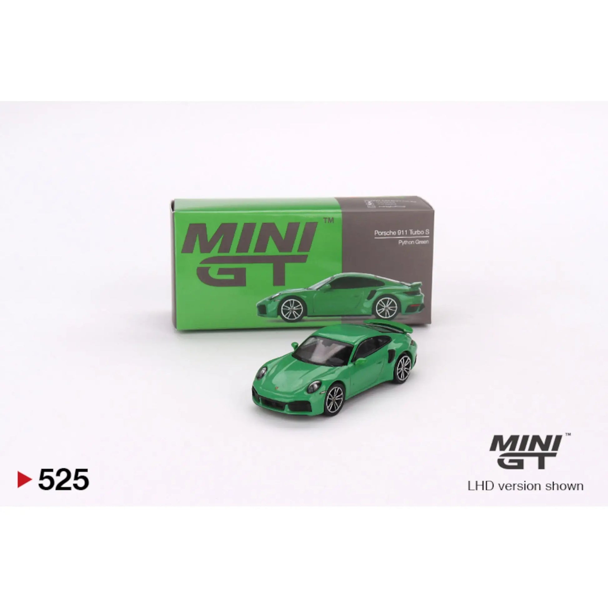 Diecast Porsche 911 Turbo S LHD python green Mini GT 1/64 – Motors  Miniatures