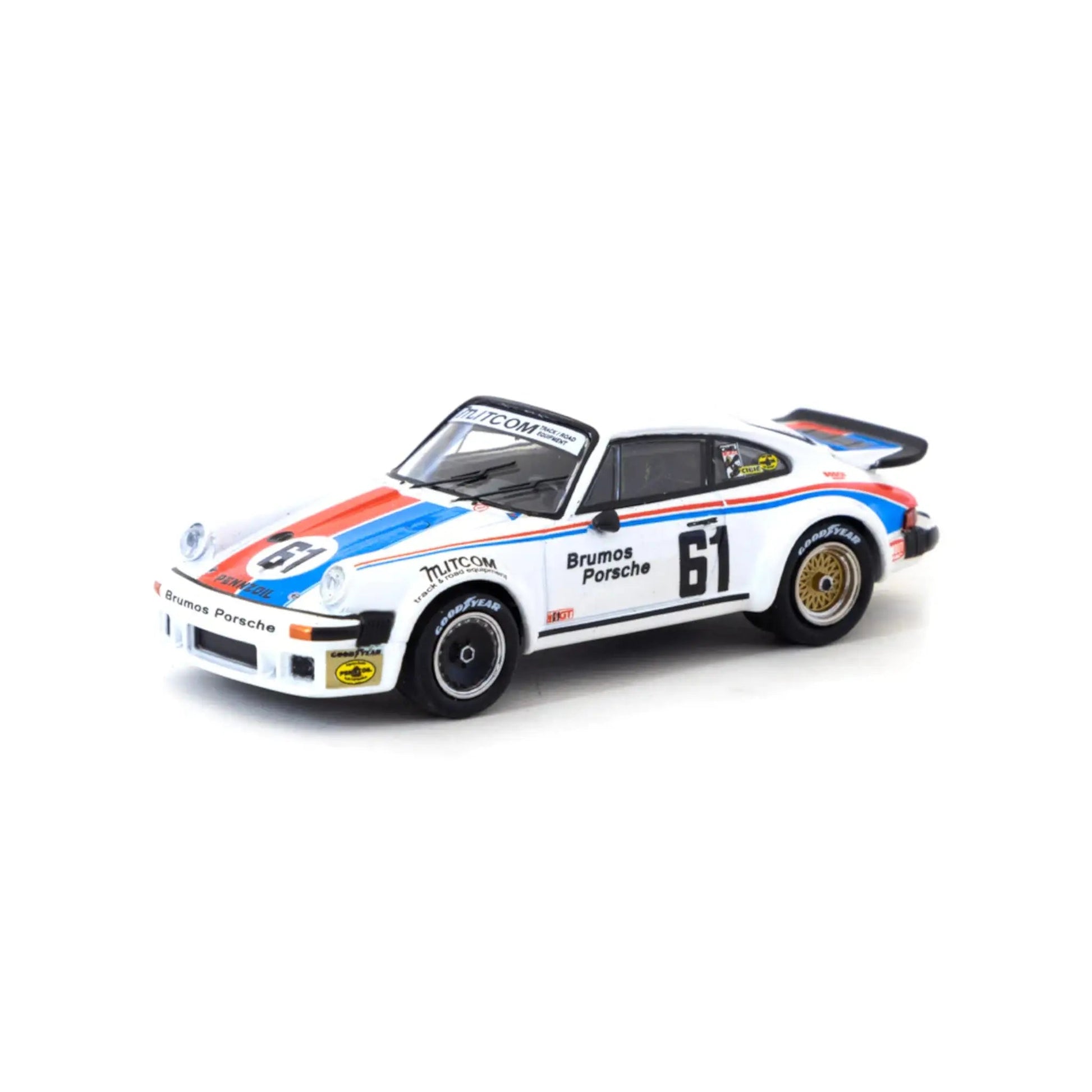 Porsche 934 #61 Brumos Racing 24H Daytona 1977 Tarmac Works X Minichamps 1/64 - TC-T64MC003DAY