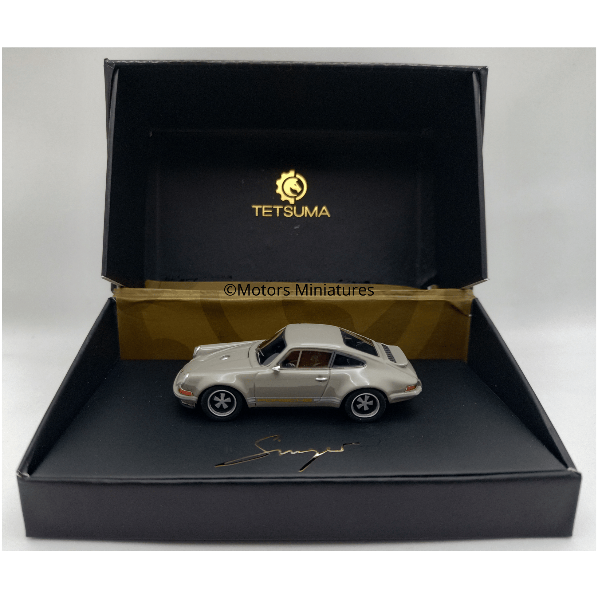 Porsche 964 restomod in Deluxe packaging ashley grey Tetsuma 1/64 - tetWCC19001