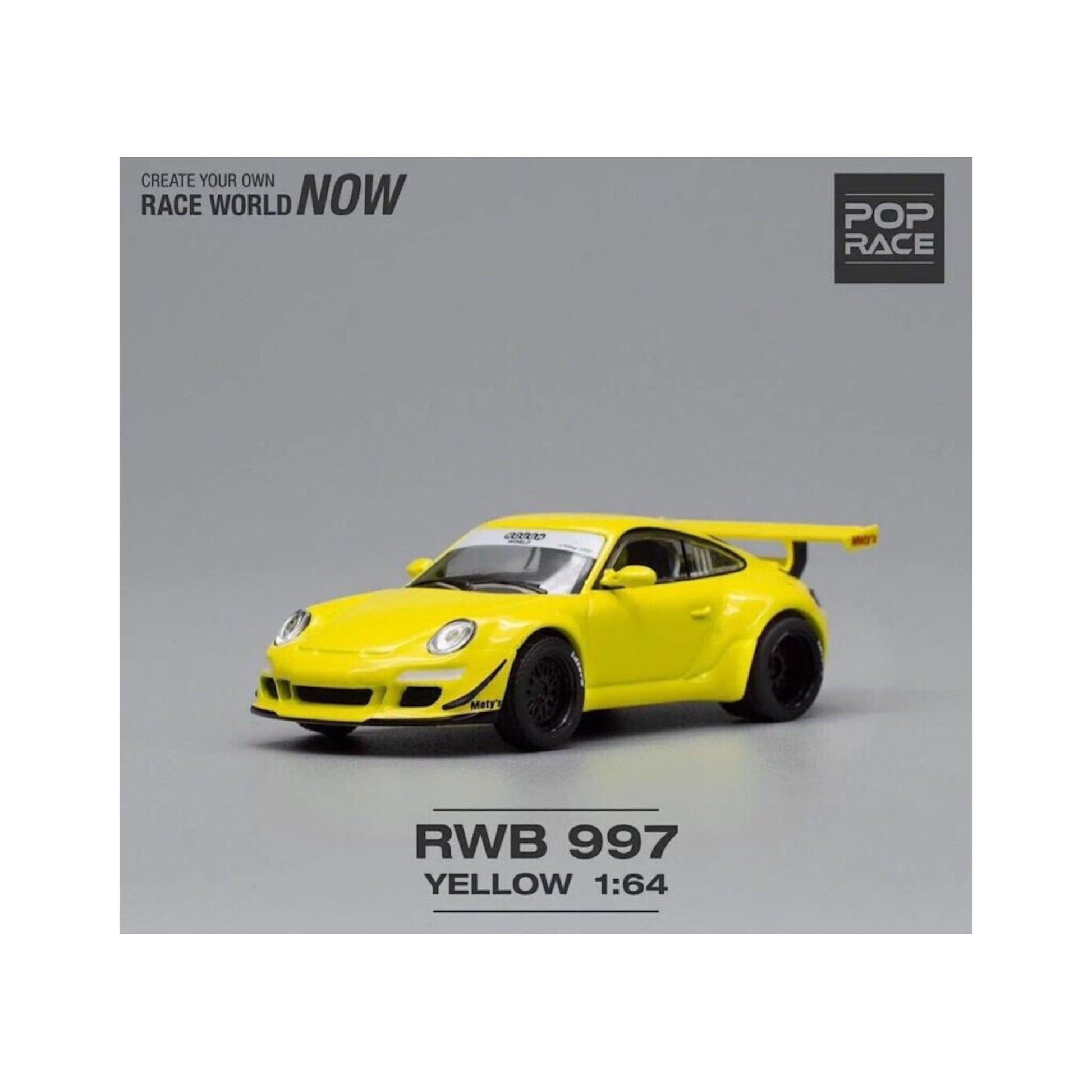Porsche RWB 997 Jaune Pop Race 1/64 - PR640014