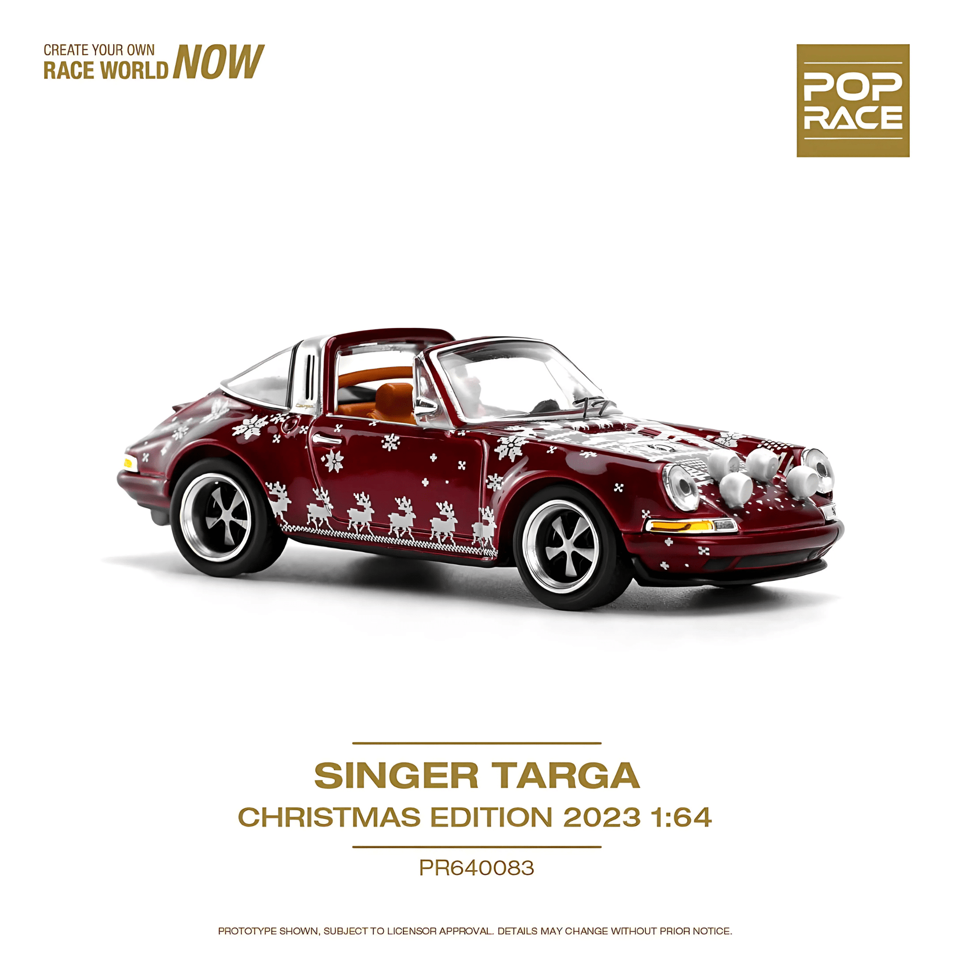 Porsche Singer Targa "2023 Christmas Edition" Deep Red Pop Race 1/64 - PR64 - 83