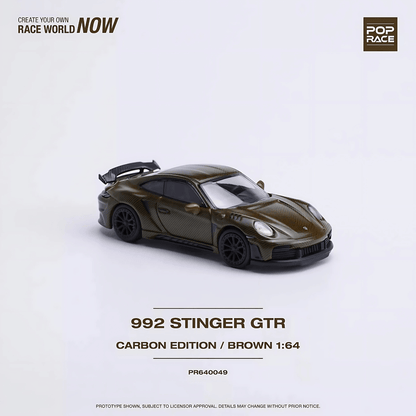 Porsche Stinger 992 GTR "Carbon Edition" Brun Pop Race 1/64 - PR64 - 49