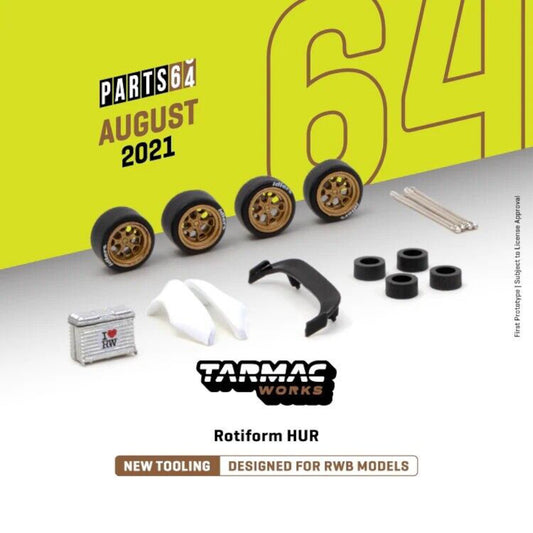 Rotiform HUR Gold Designed for RWB models Tarmac Works 1/64 - TC-T64W006GL