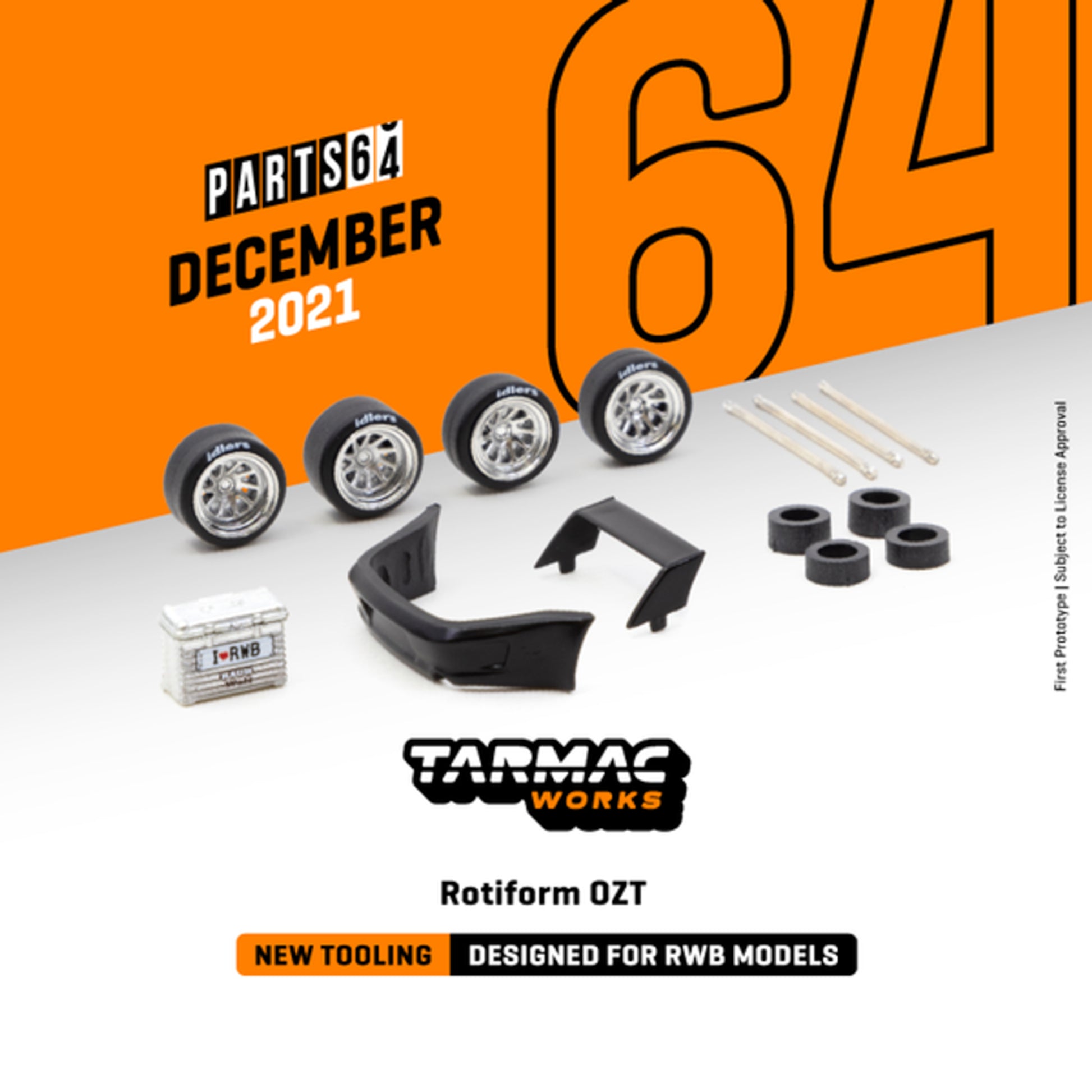 Rotiform OZT Designed for RWB models Tarmac Works 1/64 | Motors Miniatures