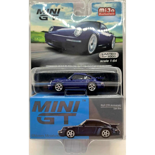 RUF CTR Anniversary Dark Blue LHD Mini GT 1/64 - MGT00451lhd-MJ