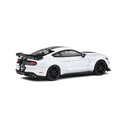 Shelby Mustang GT 500 White-Black Stripes Solido 1/43 - S4311503