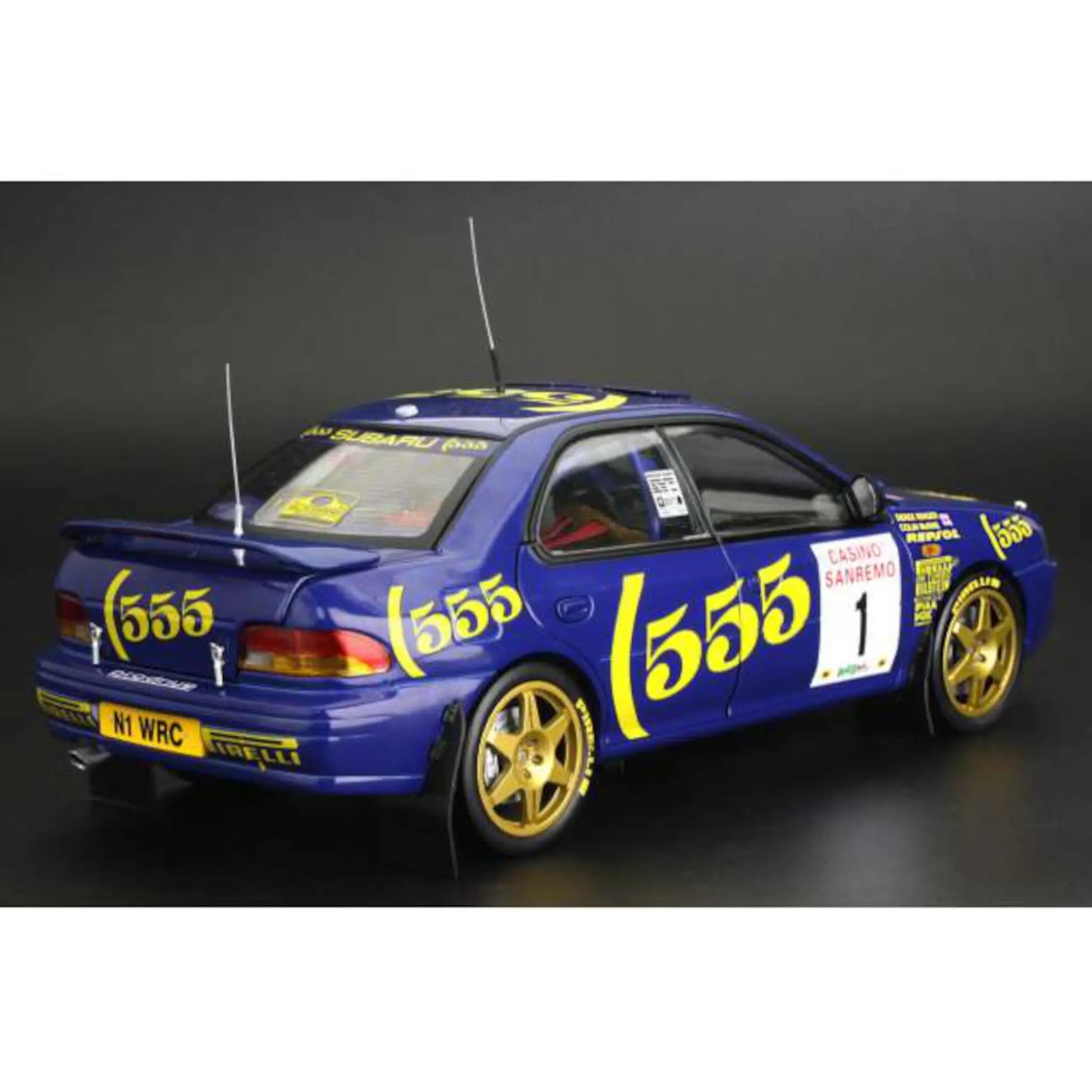 Subaru Impreza 555 #1 C.McRae D.Ringer winner San Remo Rallye 1996 SunStar 1/18 - sun5524