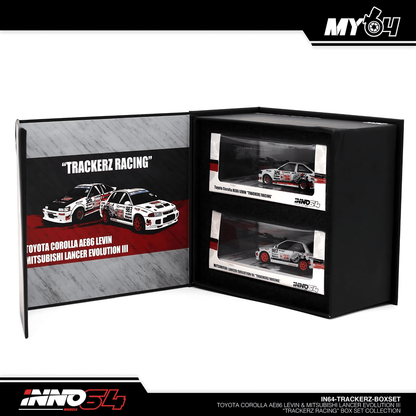 Toyota Corolla Levin AE86 & Mitsubishi Lancer EVO III Trackerz Racing Inno64 1/64 - IN64 - Trackerz - boxset