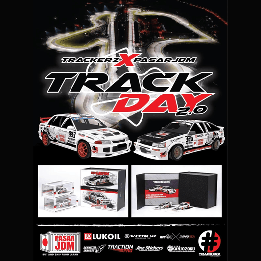 Toyota Corolla Levin AE86 & Mitsubishi Lancer EVO III Trackerz Racing Inno64 1/64 - IN64 - Trackerz - boxset