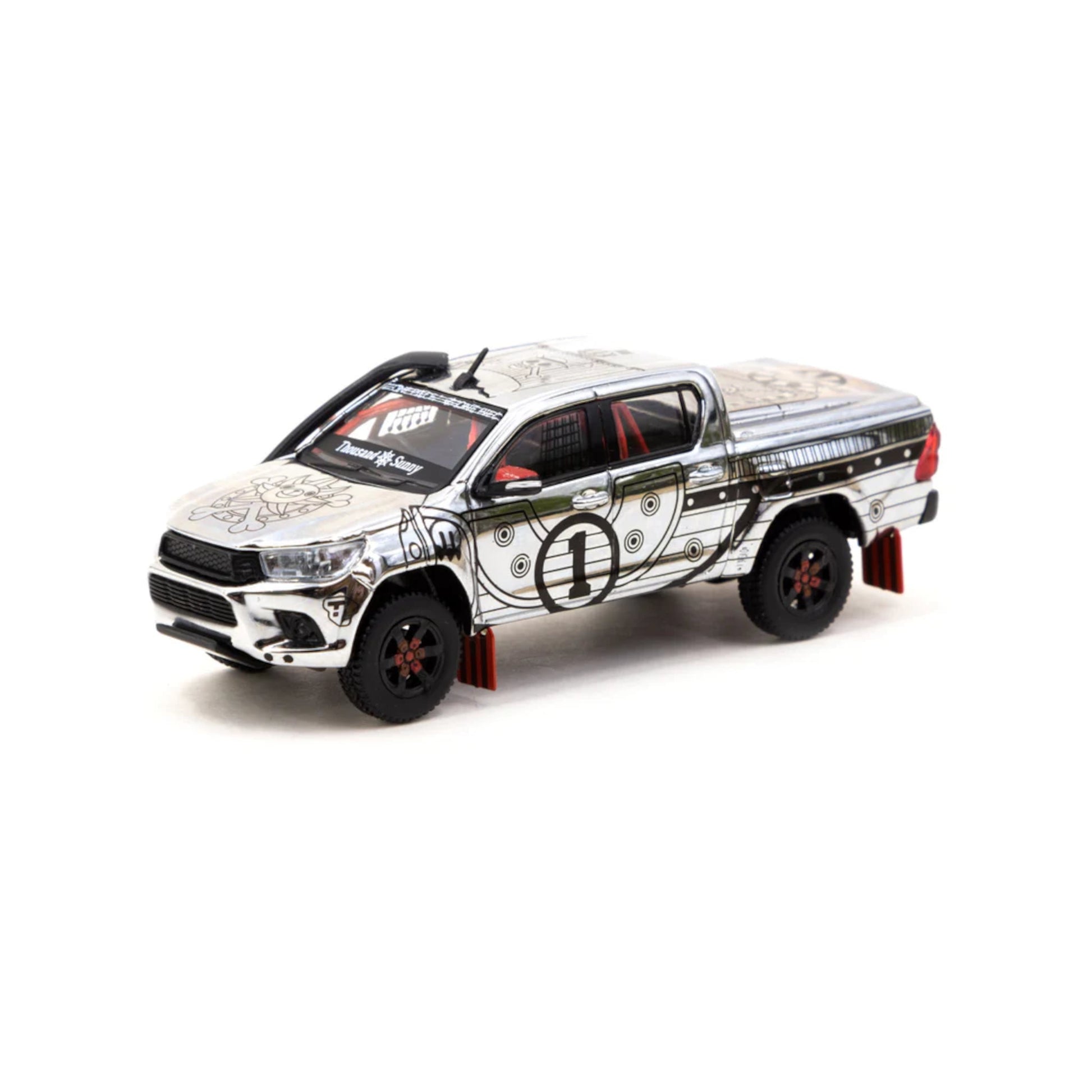 Toyota Hilux Thousand Sunny with Oil Can *One Piece* Tarmac Works 1/64 - T64-041-op22