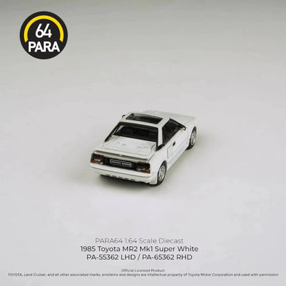 Toyota MR2 MK1 RHD 1985 blanc Para64 1/64 - pa65362RHD