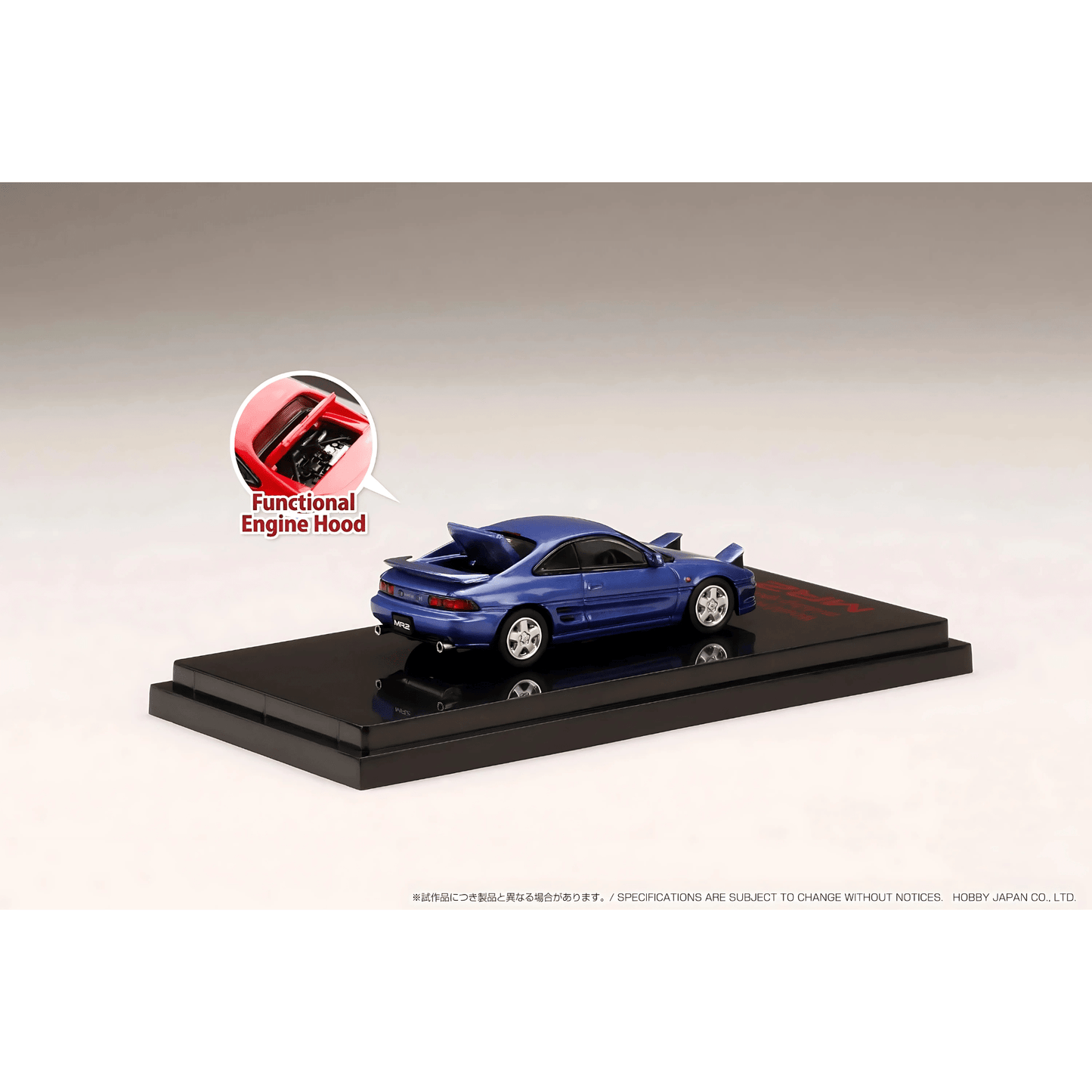 Toyota MR2 SW20 GT - S 1996 Open Headlight Purblish Blue Mica Metallic Hobby Japan 1/64 - HJ641045HBL