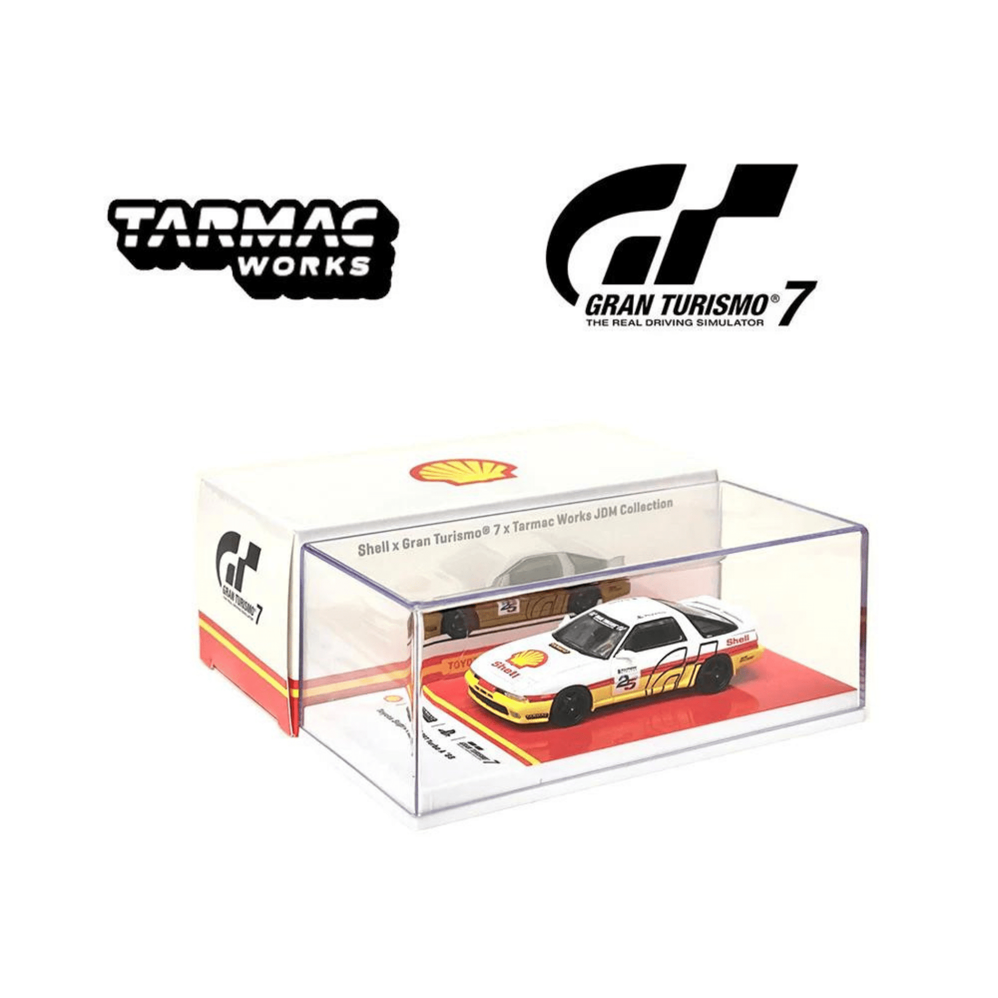 Toyota Supra 3.0GT Turbo A 1988 "Shell x Gran Turismo 7" Tarmac Works 1/64 - T64 - 064 - SS22