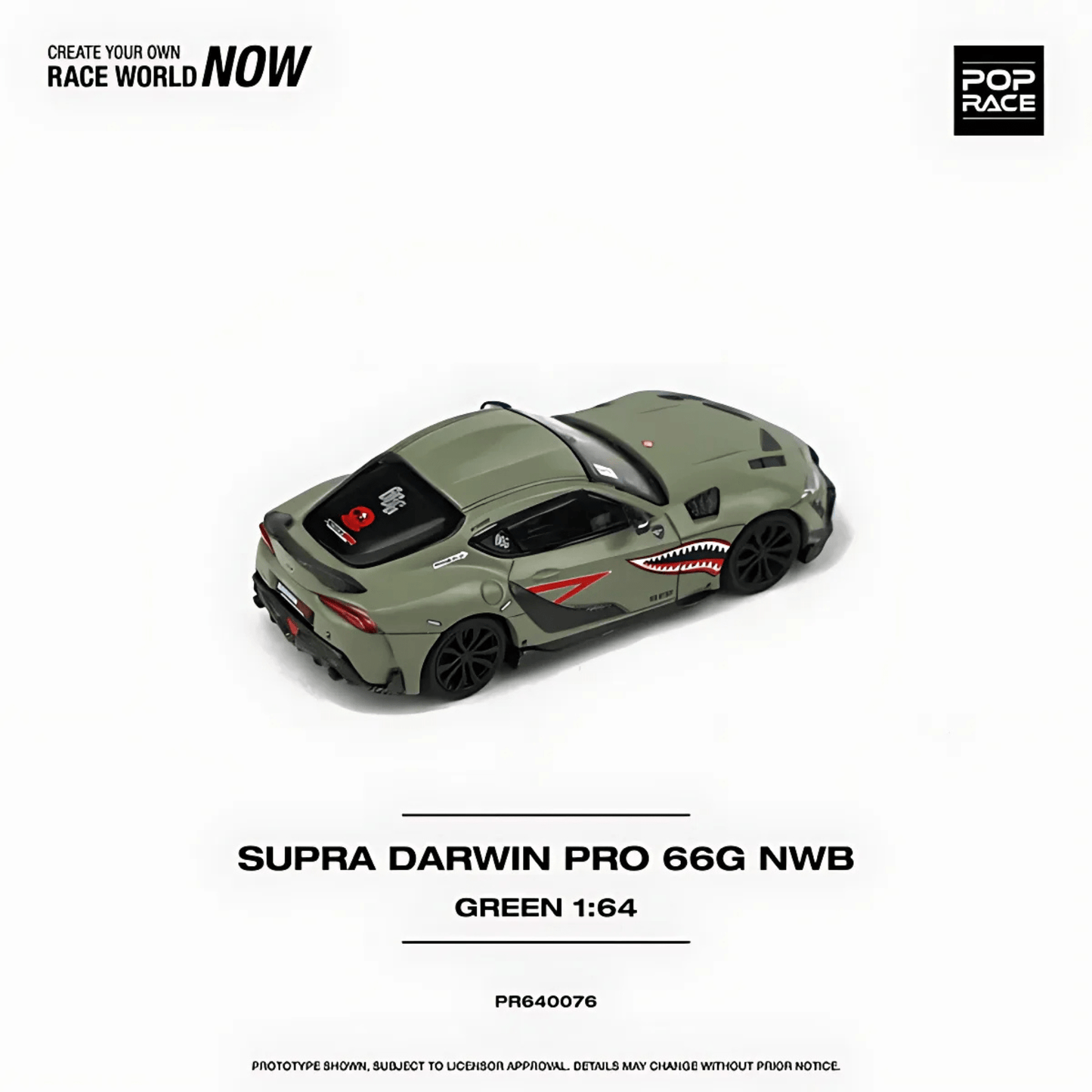 Toyota supra A90 Darwin Pro 66G NWB Vert Pop Race 1/64 - PR640076