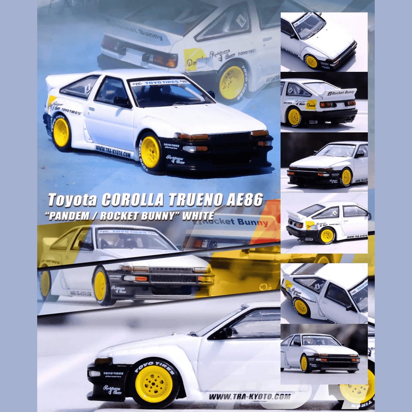 Toyota Trueno AE86 Pandem Rocket Bunny Inno64 1/64 - IN64 - AE86P - WHI