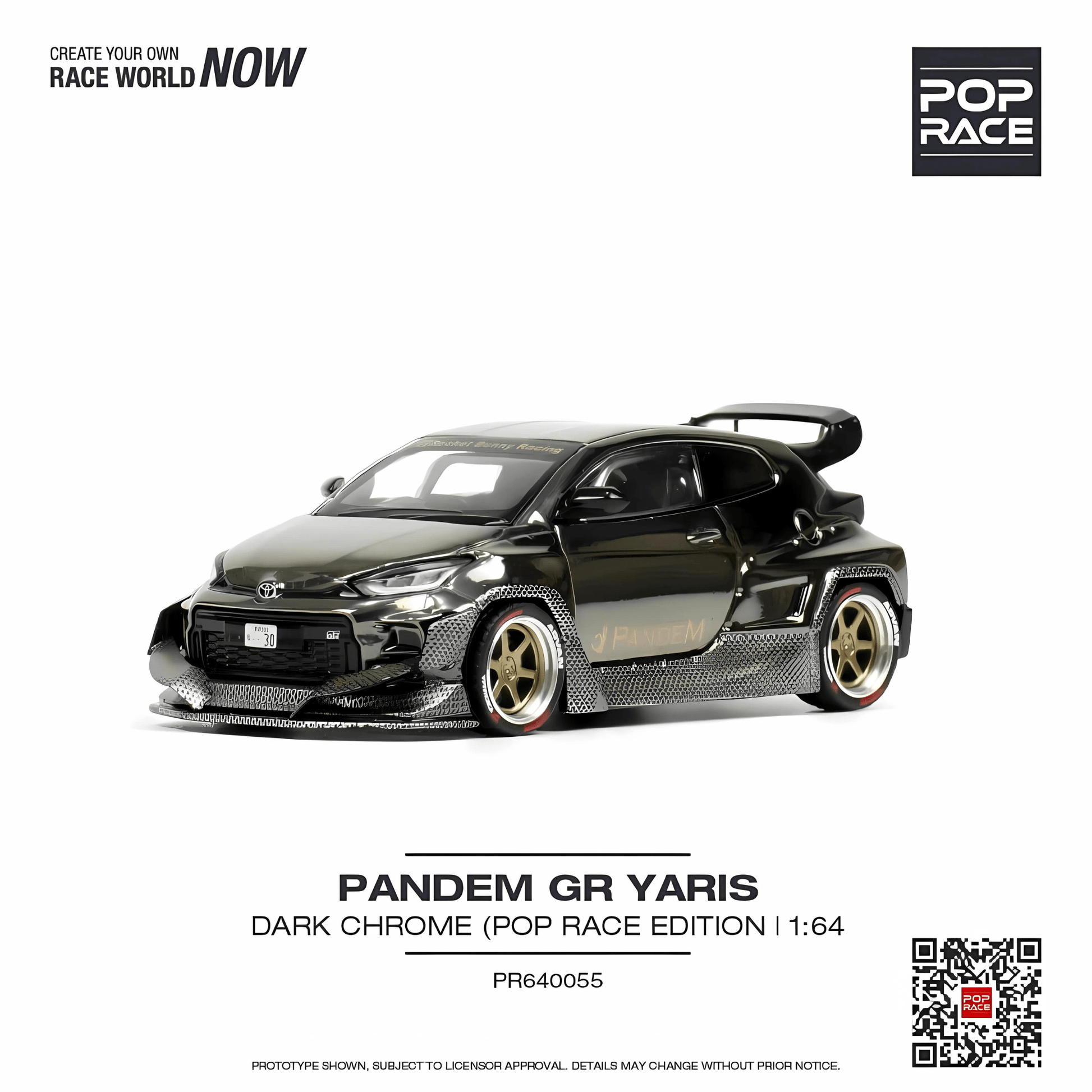 Toyota Yaris GR Pandem Dark Chrome Pop Race 1/64 - PR640055