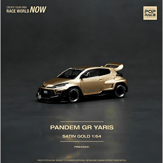 Toyota Yaris GR Pandem Gold Pop Race 1/64 - PR640041