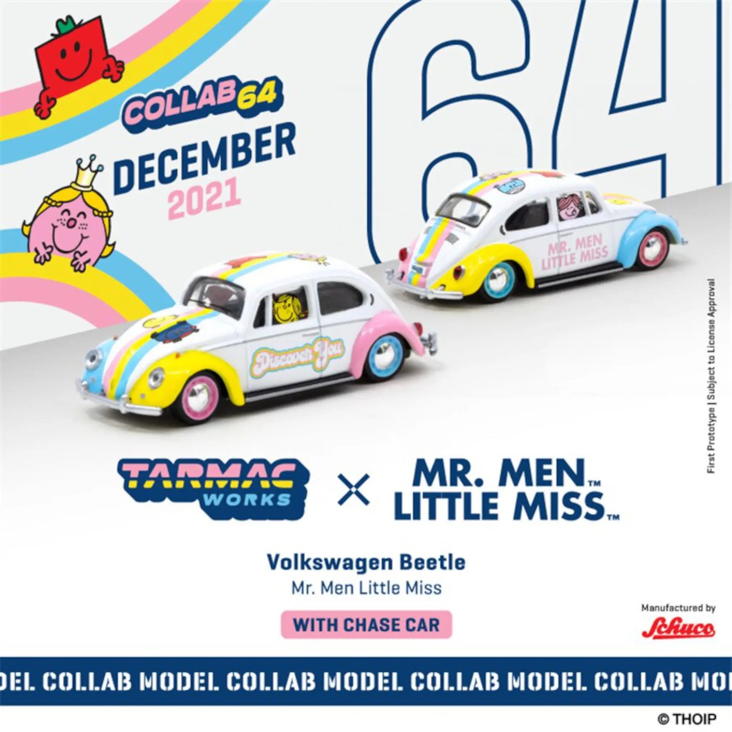 Volkswagen Beetle Mr. Men & Little Miss Tarmac Works x Schuco 1/64 | Motors Miniatures