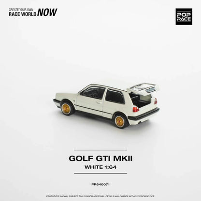 Volkswagen Golf GTI MKII Blanc Pop Race 1/64 - PR640071