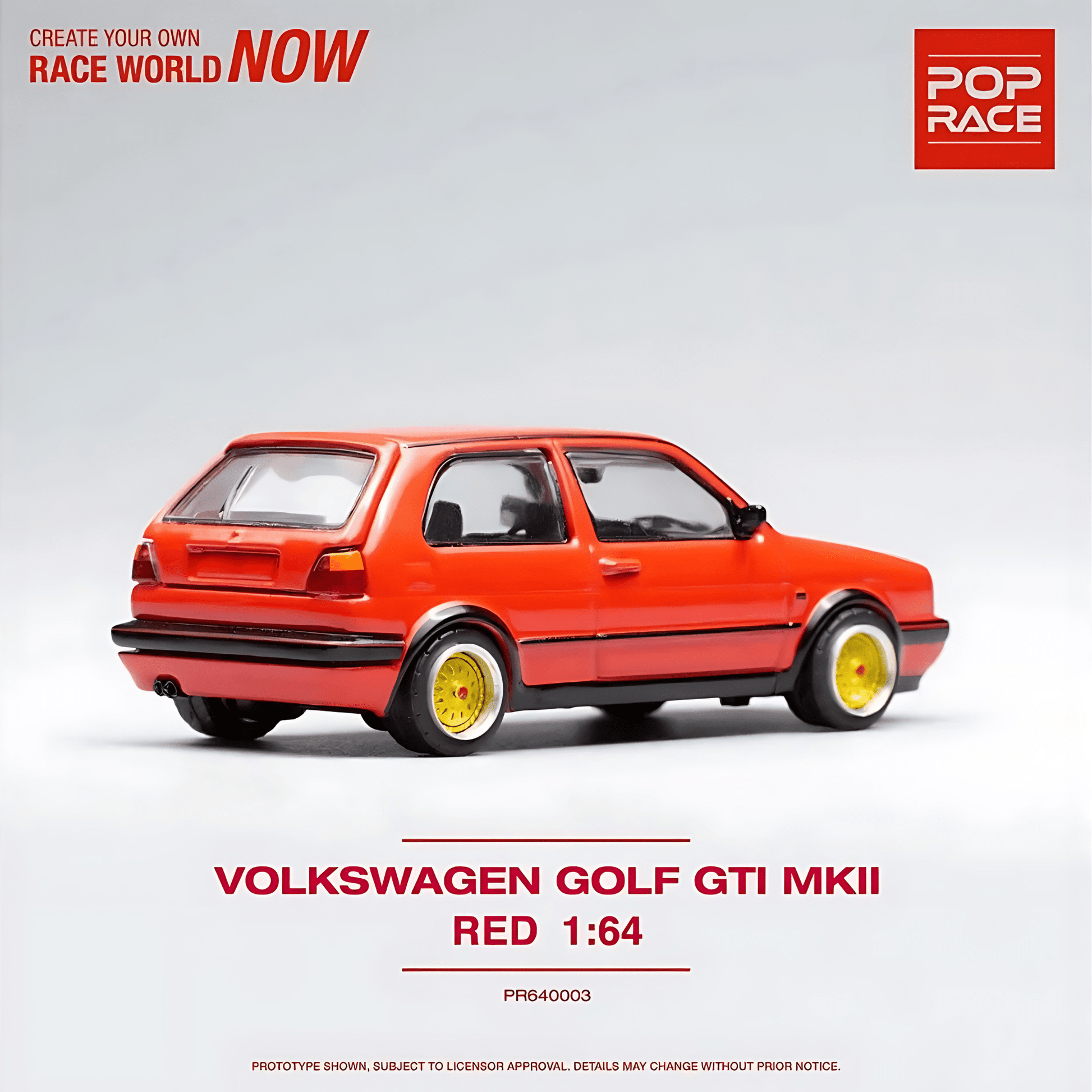 Volkswagen Golf GTI MKII Rouge Pop Race 1/64 - PR640003