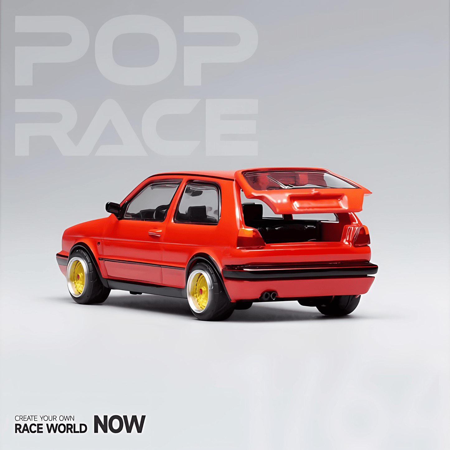 Volkswagen Golf GTI MKII Rouge Pop Race 1/64 - PR640003