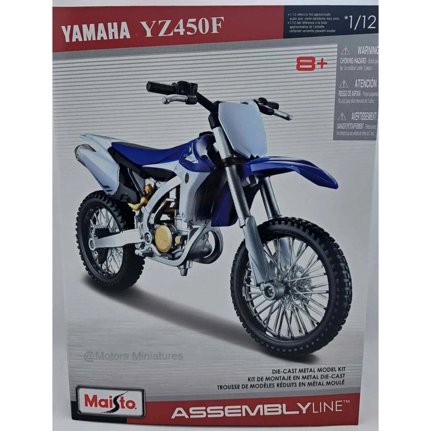 Yamaha YZ450F modelkit Maisto 1/12 | Motors Miniatures