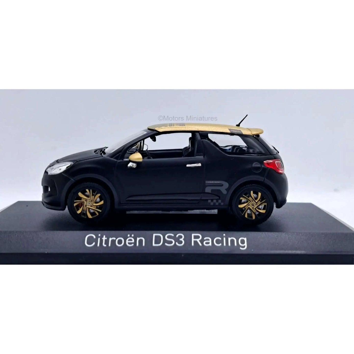 Voiture miniature Citroën DS3 Racing noir et or Norev 1/43 | Motors Miniatures