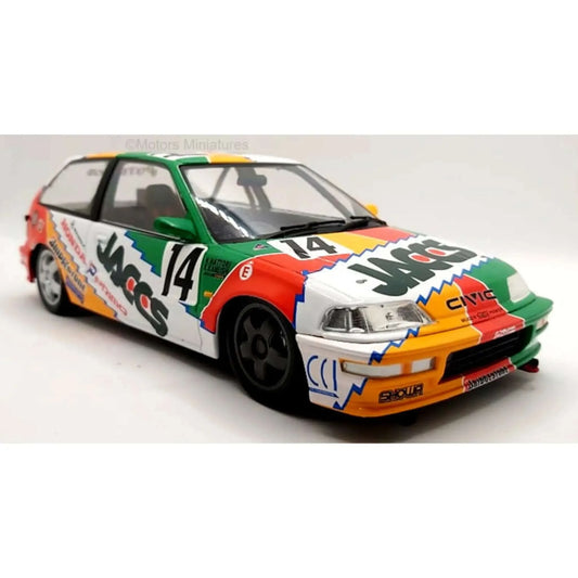 Modèle réduit Honda Civic EF9 #14 JACCS Suzuka Rally 1992 Triple9 1/18 | Motors Miniatures